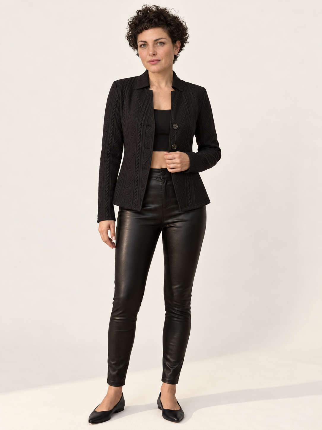 Sorrel Textured Button-Front Jacket | Women's Stand Collar Blazer Coat