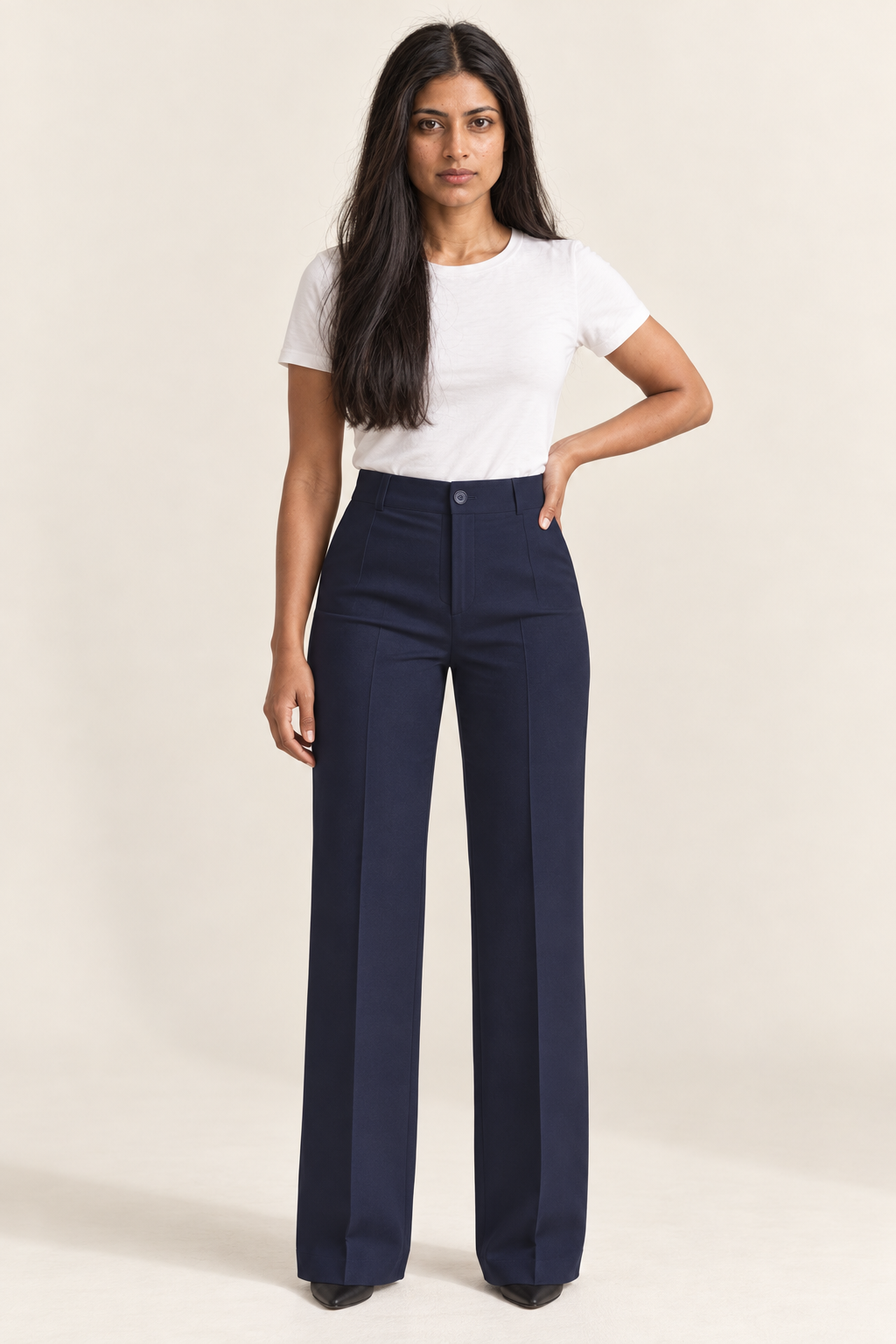 Vesper High-Waist Wide-Leg Pants | Women's Tailored Office Trousers