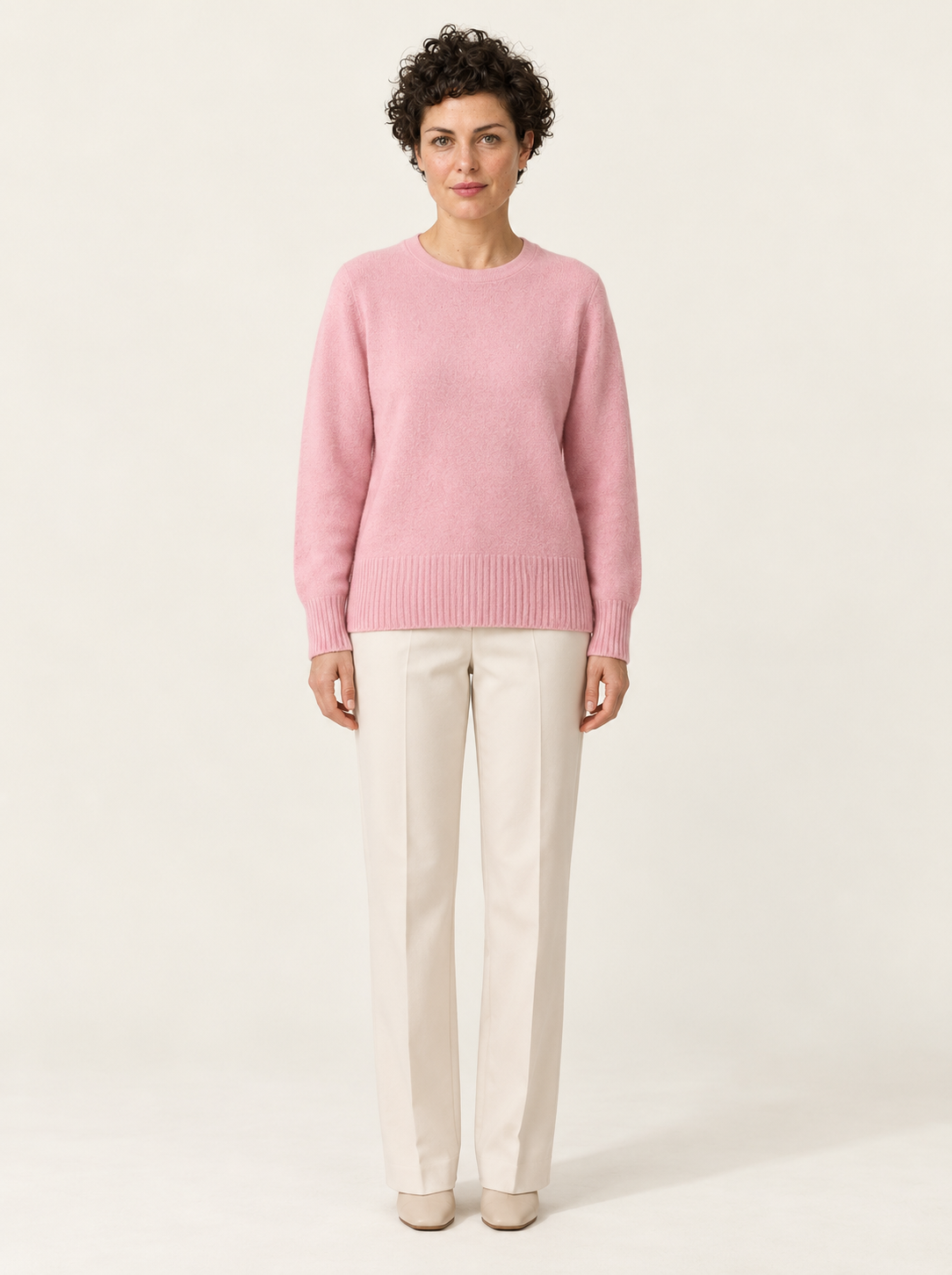 Mirela V-Neck Knit Cardigan | Women's Gold Heart-Button Sweater