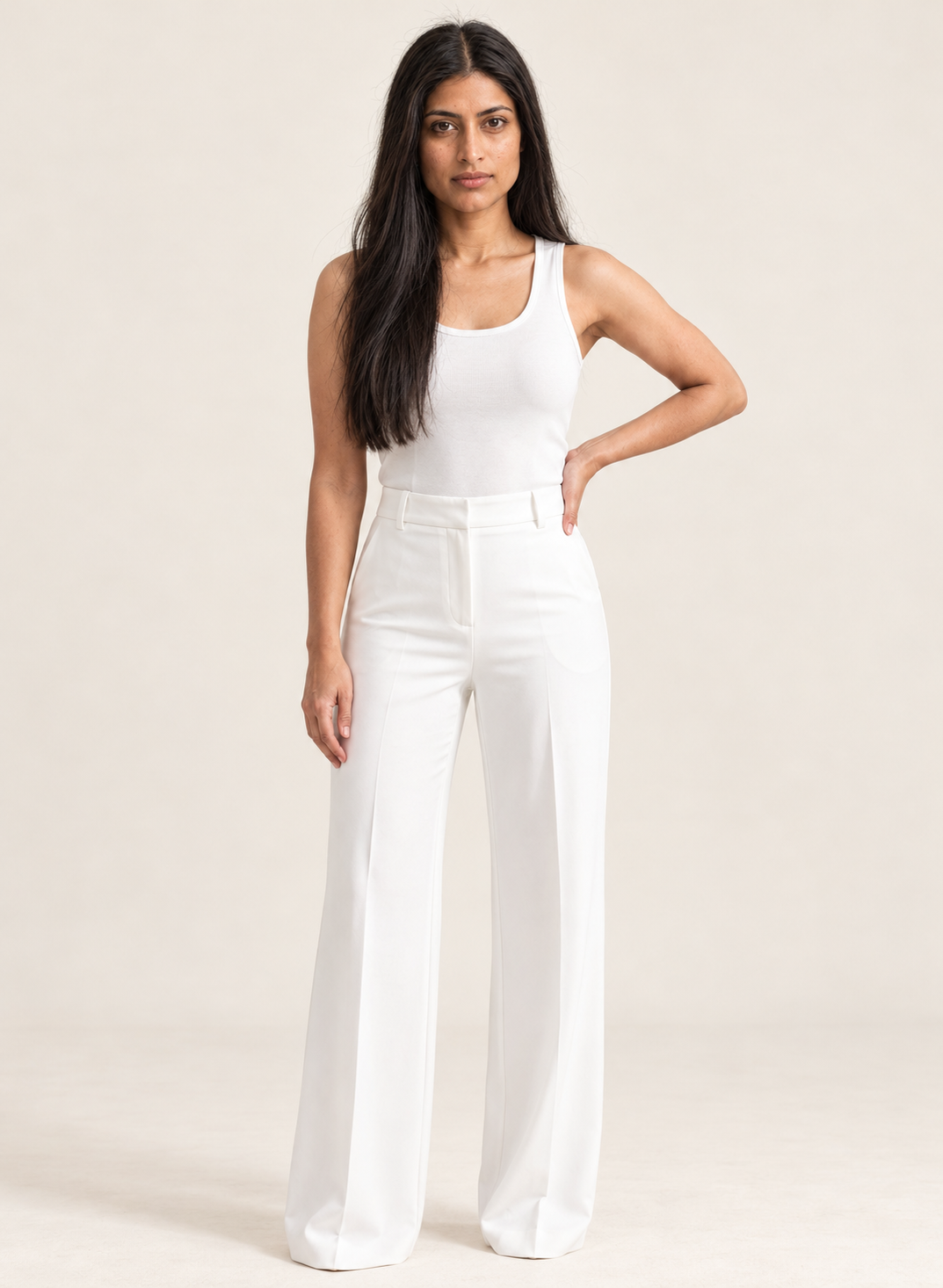 Vesper High-Waist Wide-Leg Pants | Women's Tailored Office Trousers