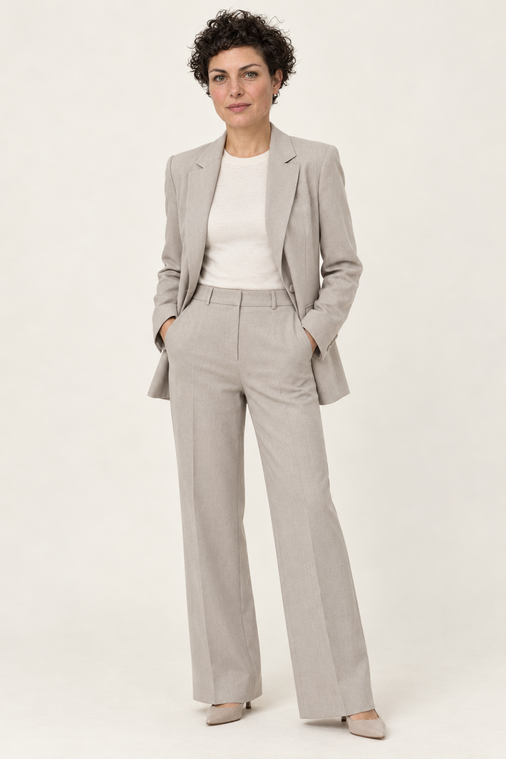 Vianne Blazer Pant Suit Set | Women's Wide-Leg Two-Piece Outfit