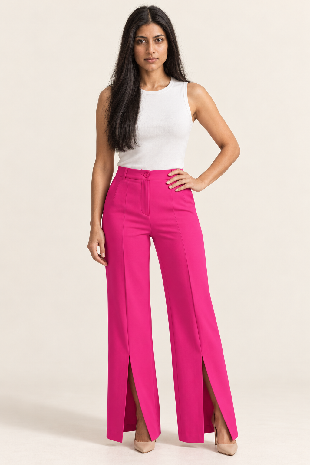 Vesper High-Waist Wide-Leg Pants | Women's Tailored Office Trousers