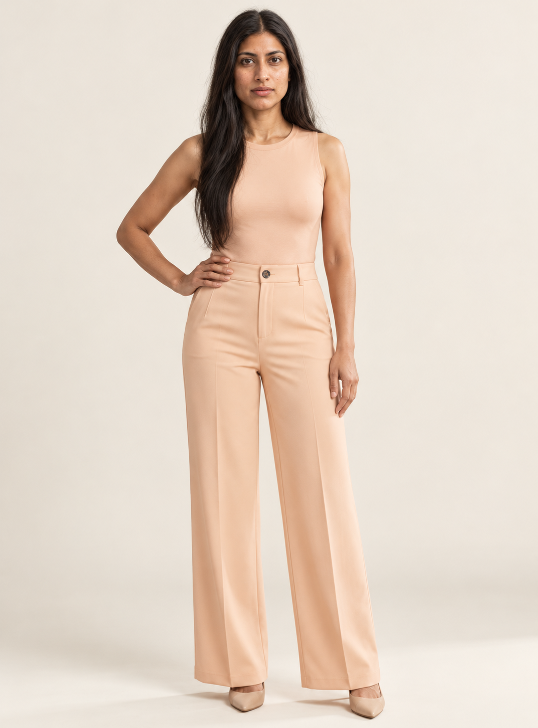 Vesper High-Waist Wide-Leg Pants | Women's Tailored Office Trousers