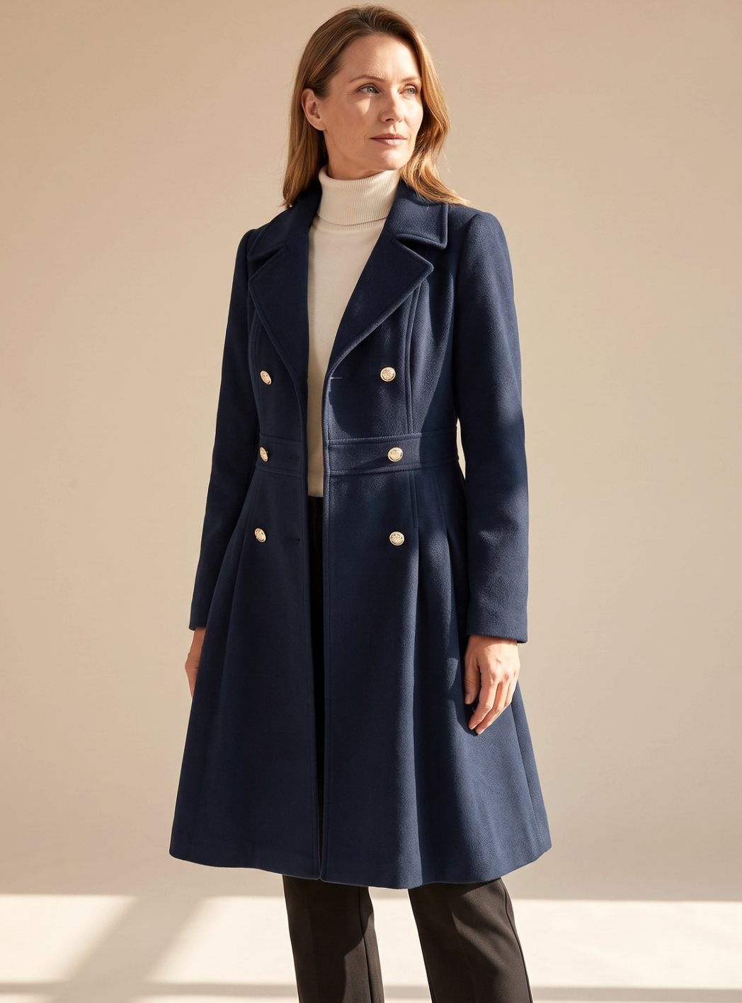 Agatha double-breasted a-line coat