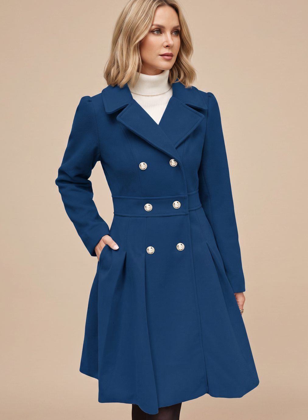 Agatha double-breasted a-line coat