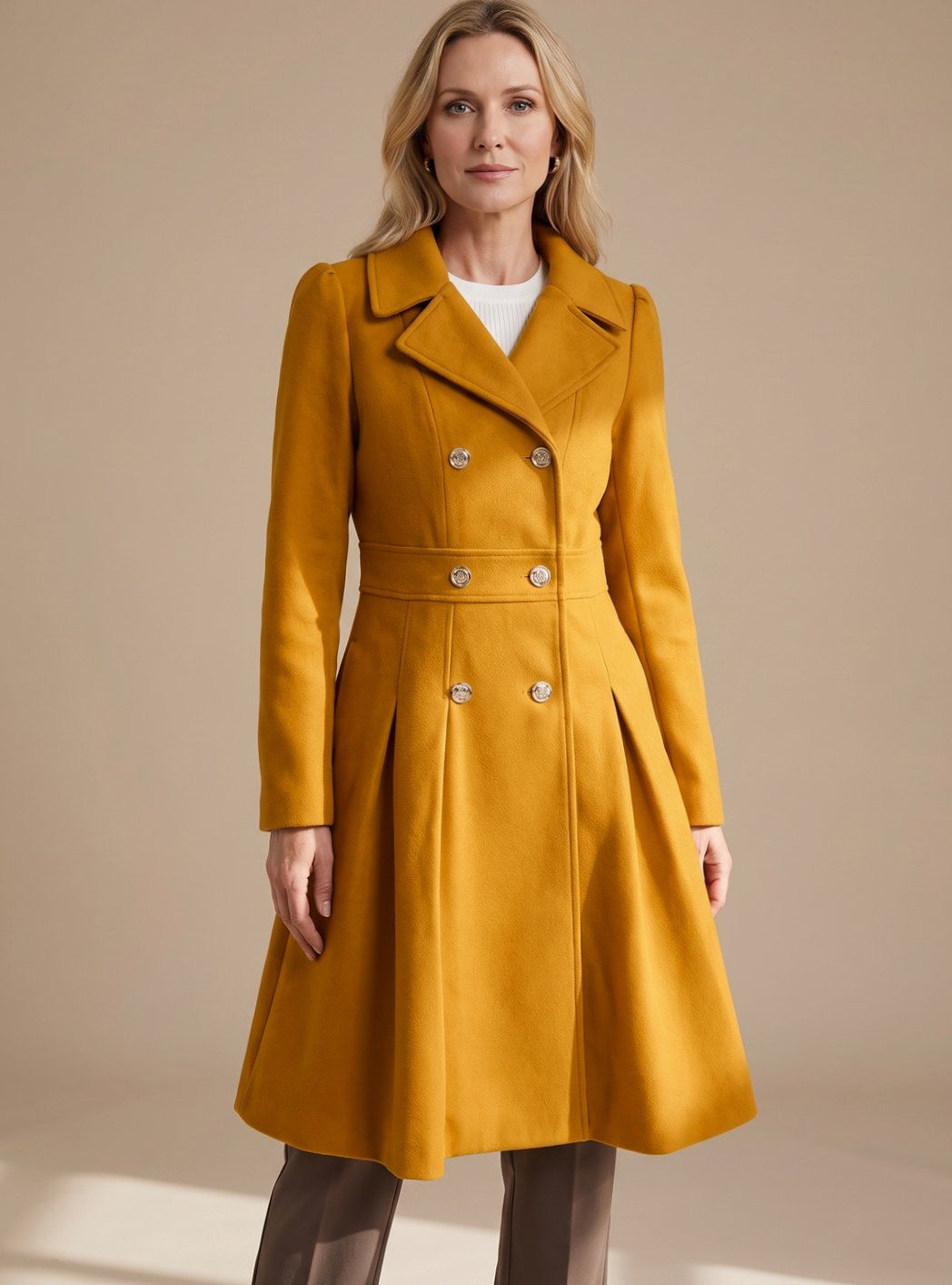 Agatha double-breasted a-line coat