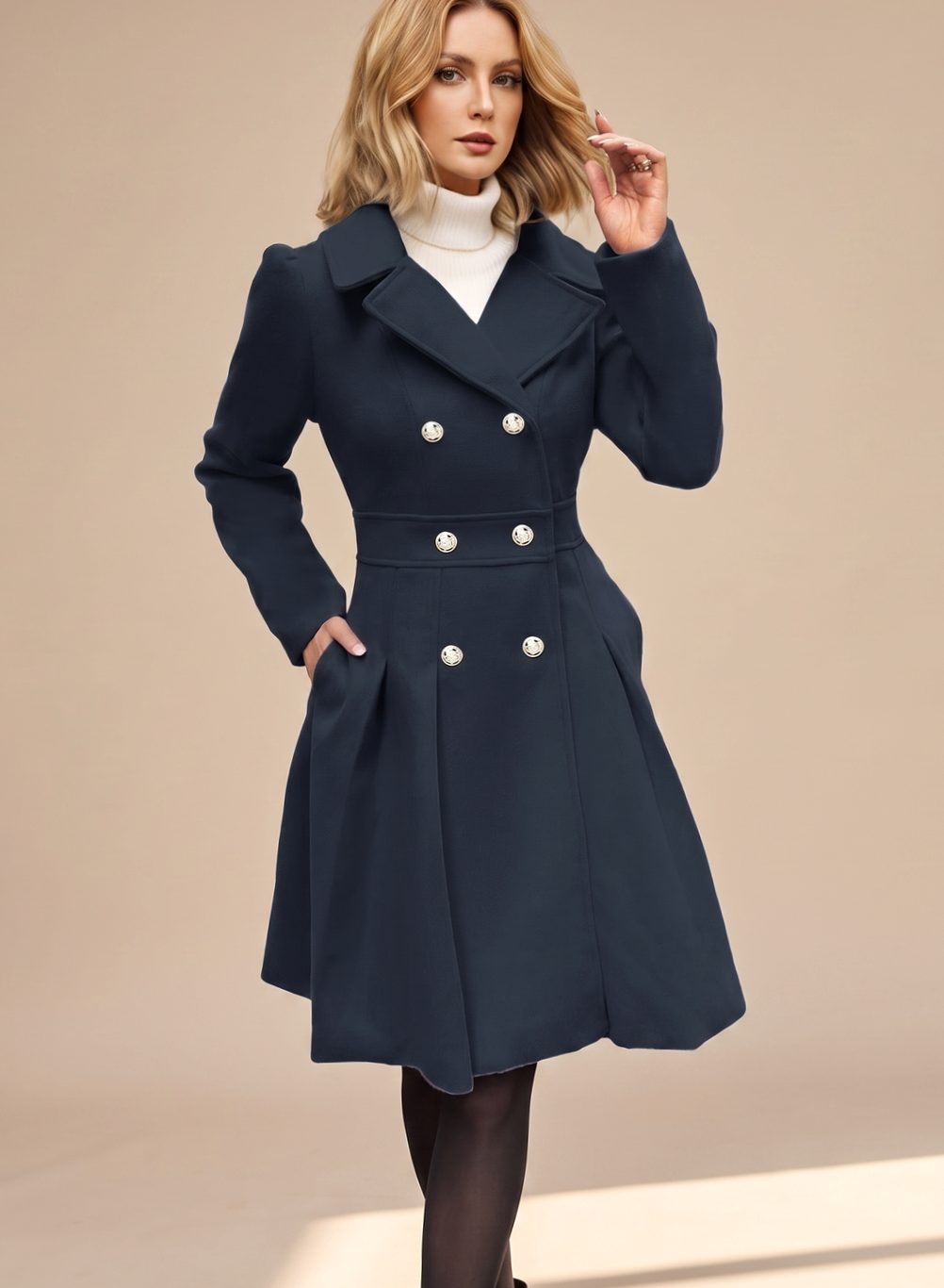 Agatha double-breasted a-line coat