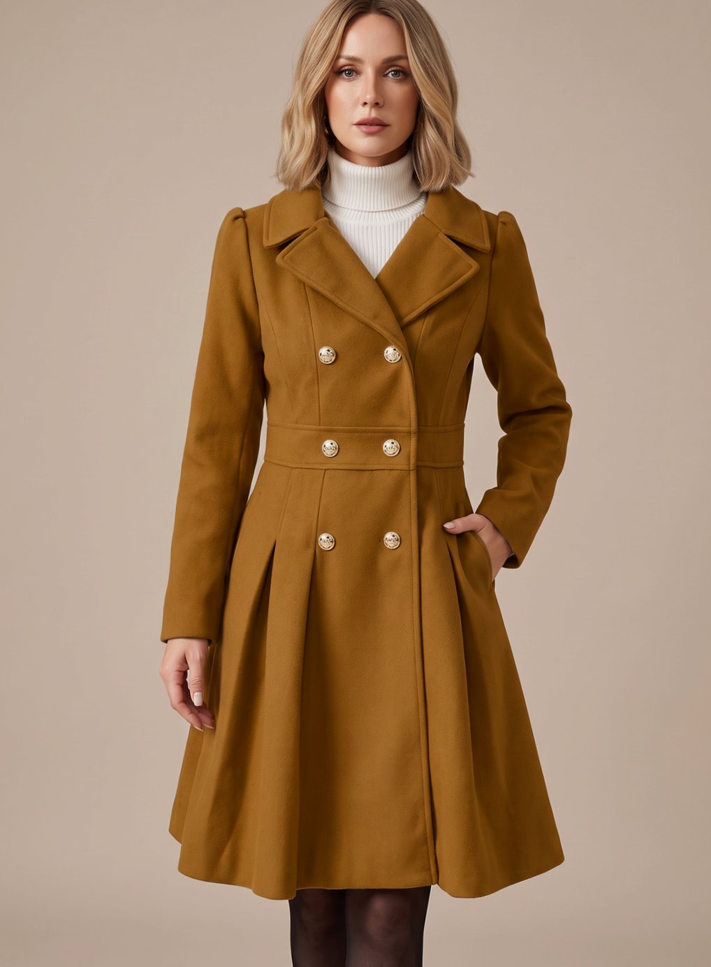 Agatha double-breasted a-line coat