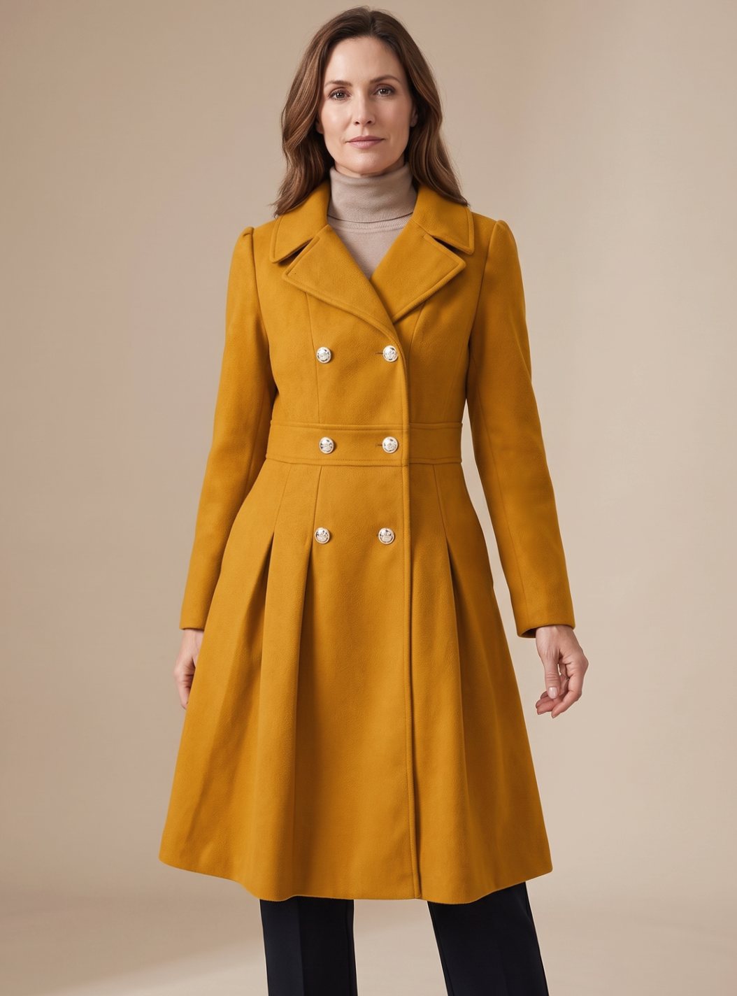 Agatha double-breasted a-line coat