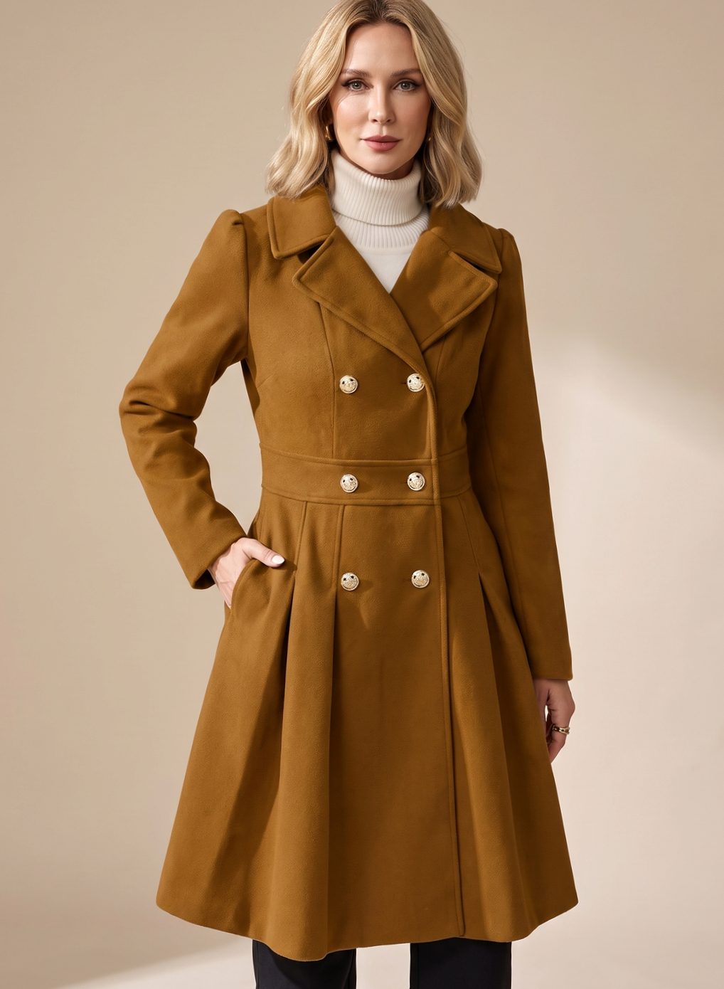 Agatha double-breasted a-line coat