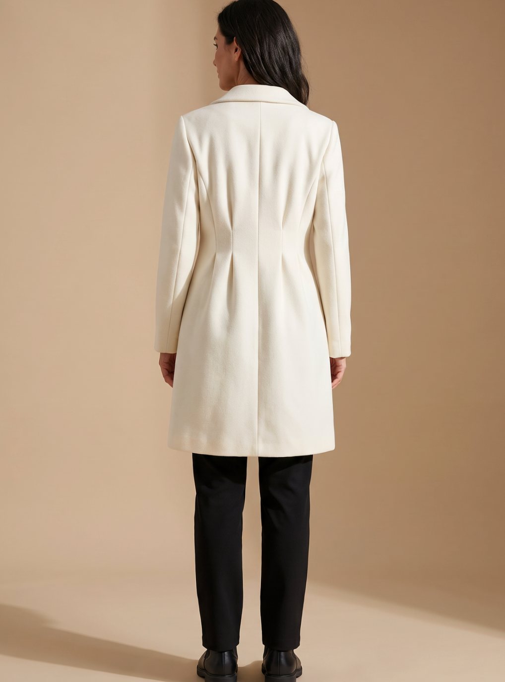 Ysabel double-breasted flared coat