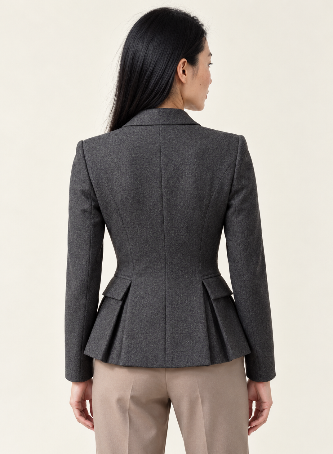 Veronique Double-Breasted Peplum Blazer | Women's Long Sleeve Jacket