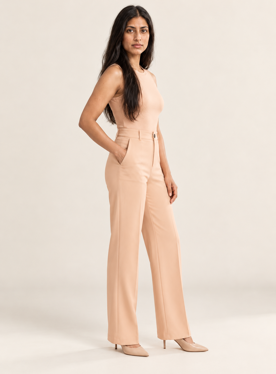 Vesper High-Waist Wide-Leg Pants | Women's Tailored Office Trousers