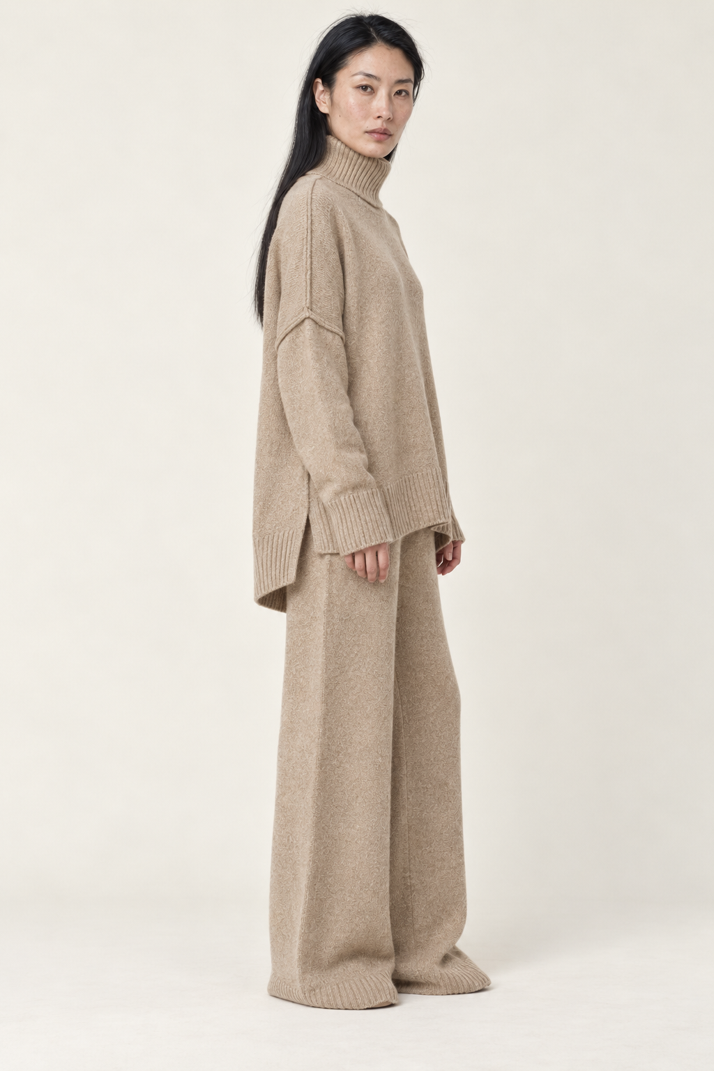 Yasmin Oversized Turtleneck Sweater Set | Women's Wide-Leg Knit Set