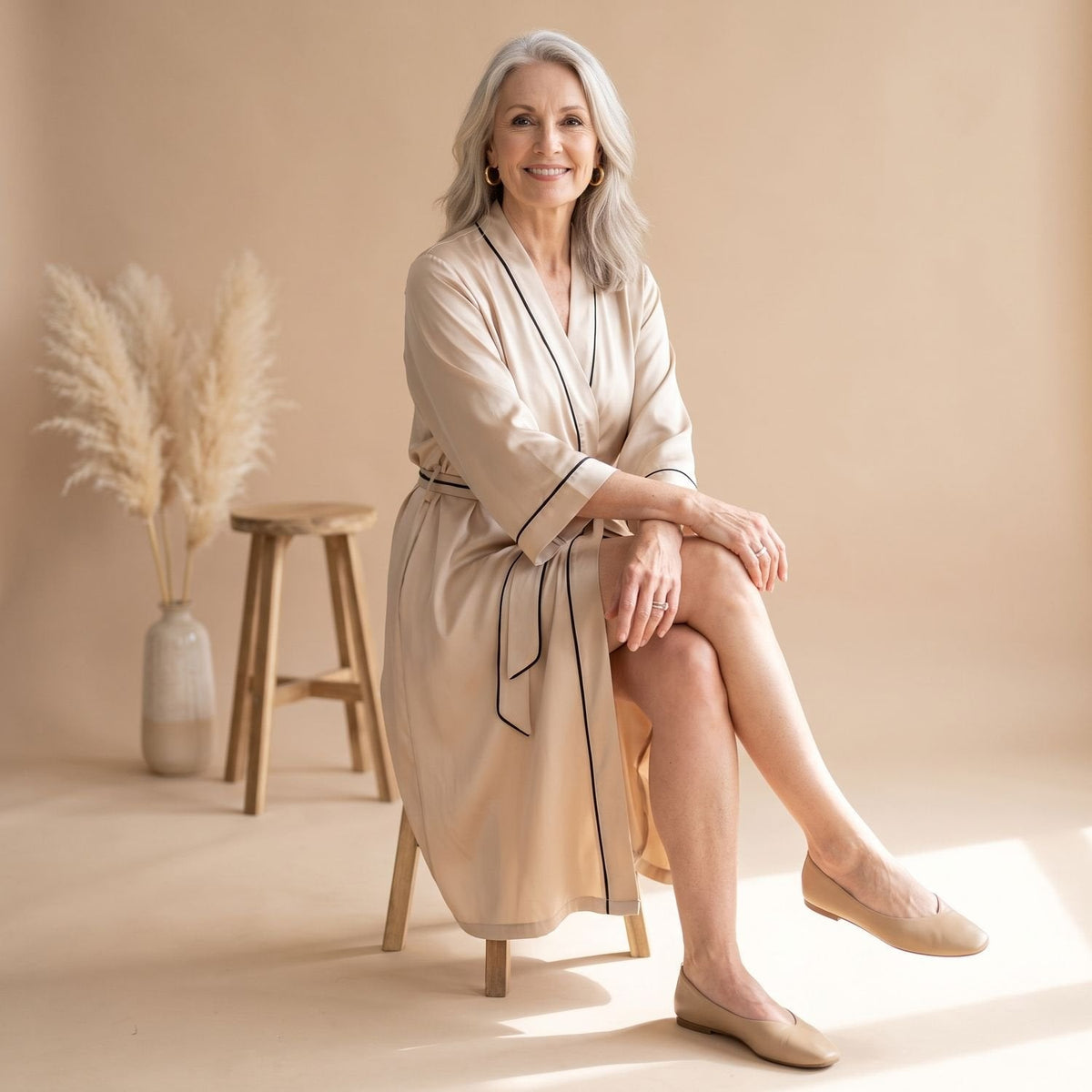 Roberta Belted Wrap Robe
