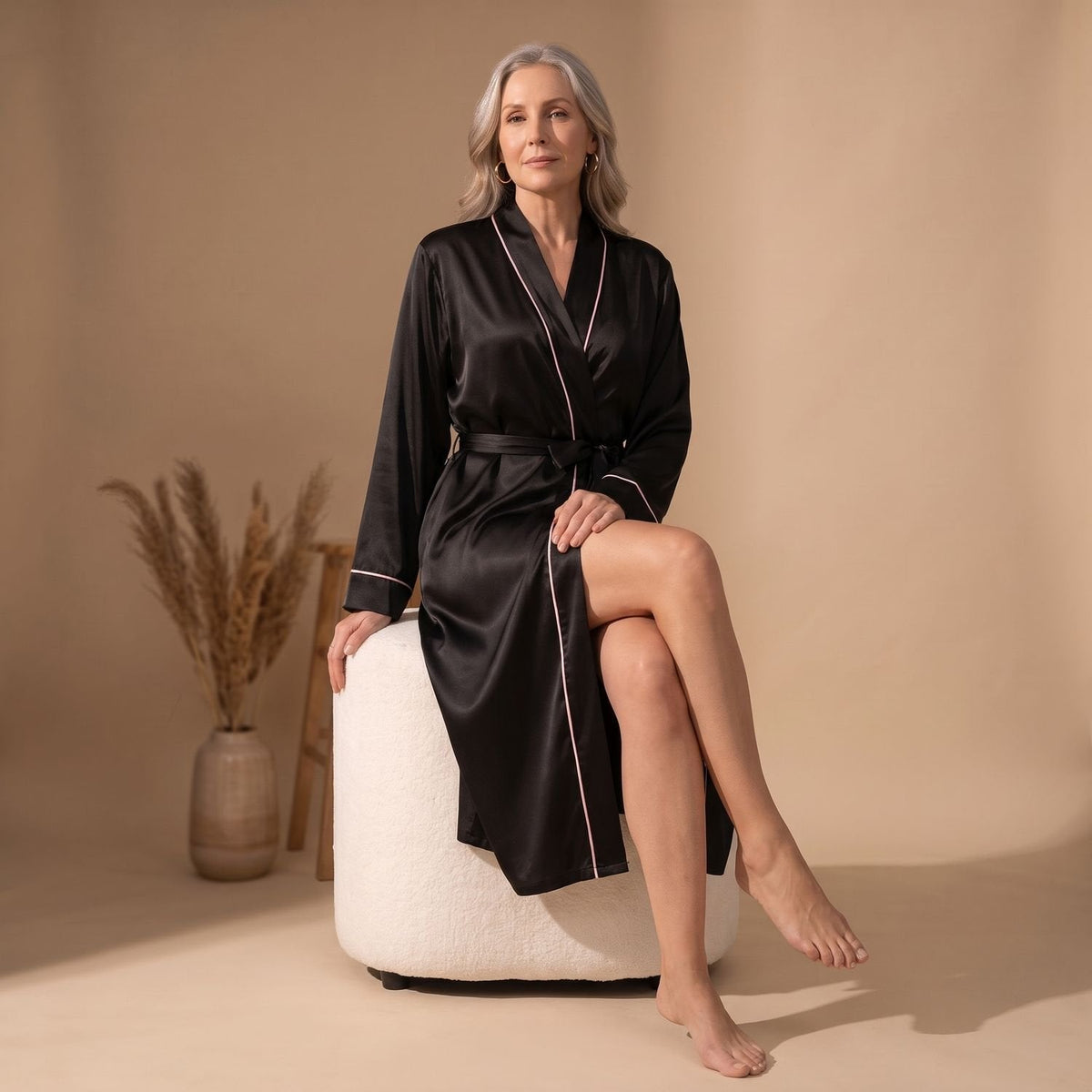 Roberta Belted Wrap Robe