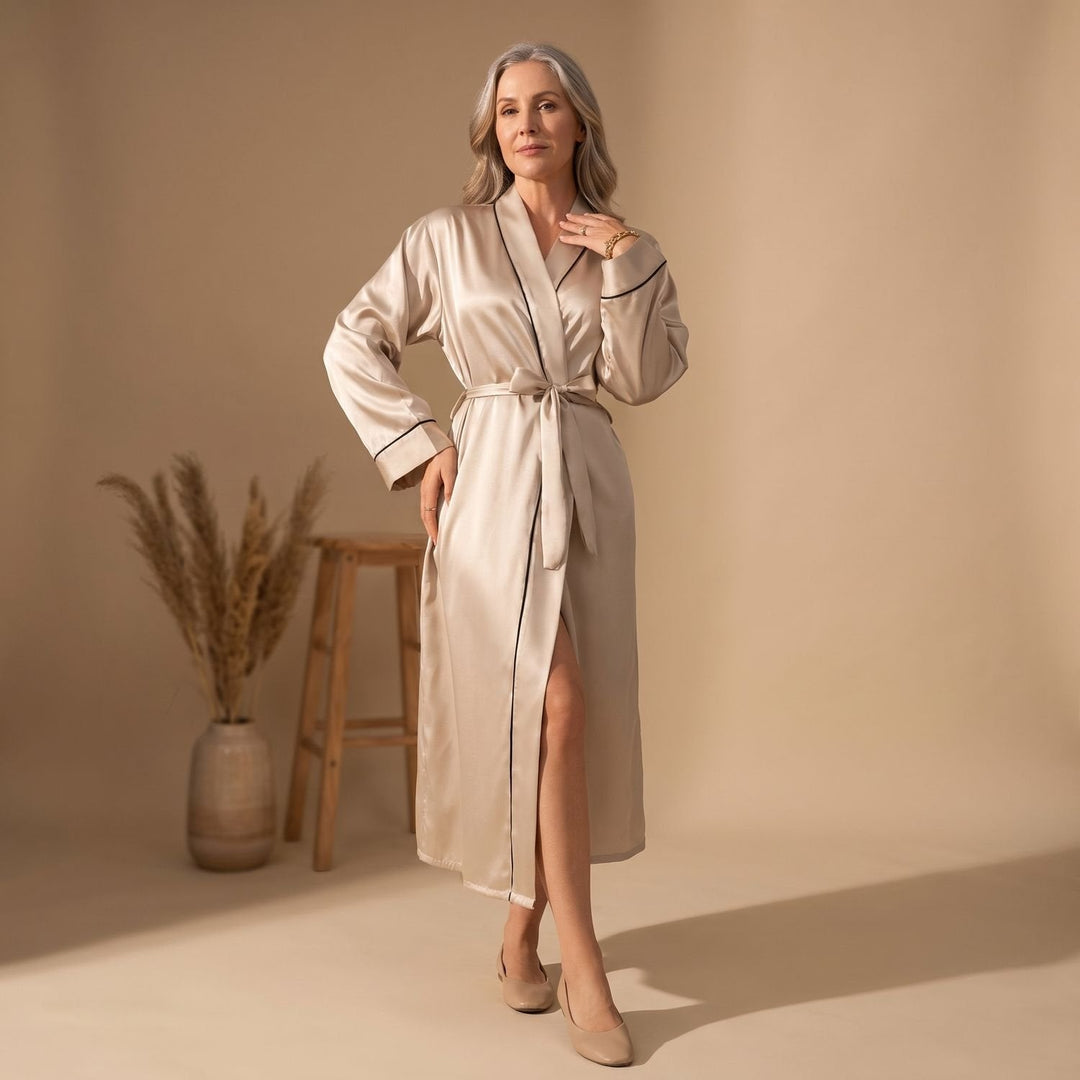Roberta Belted Wrap Robe