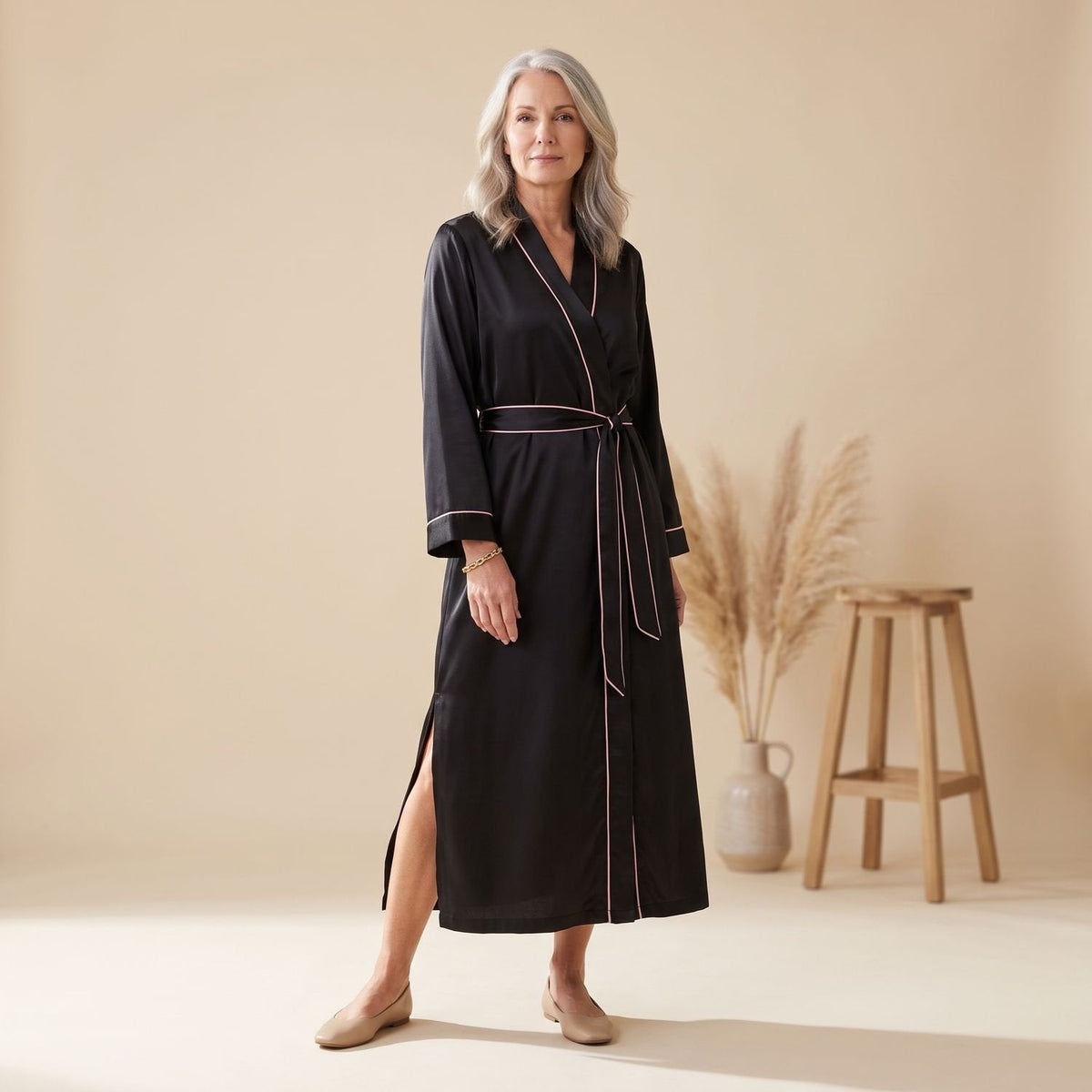 Roberta Belted Wrap Robe