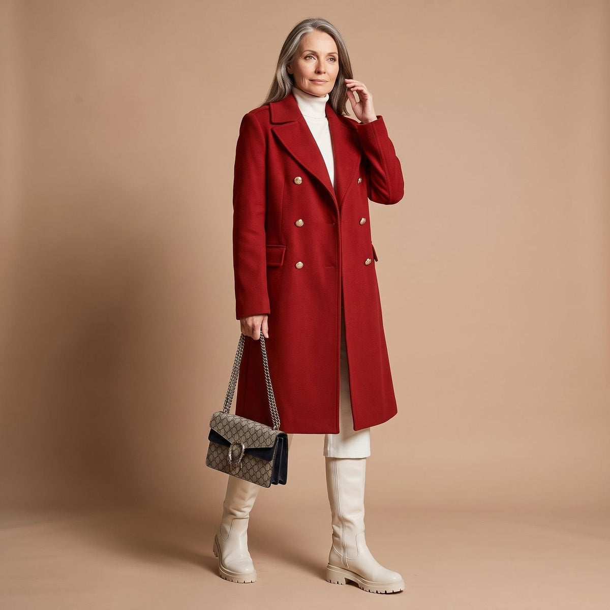 Vera Double-Breasted Midi Coat
