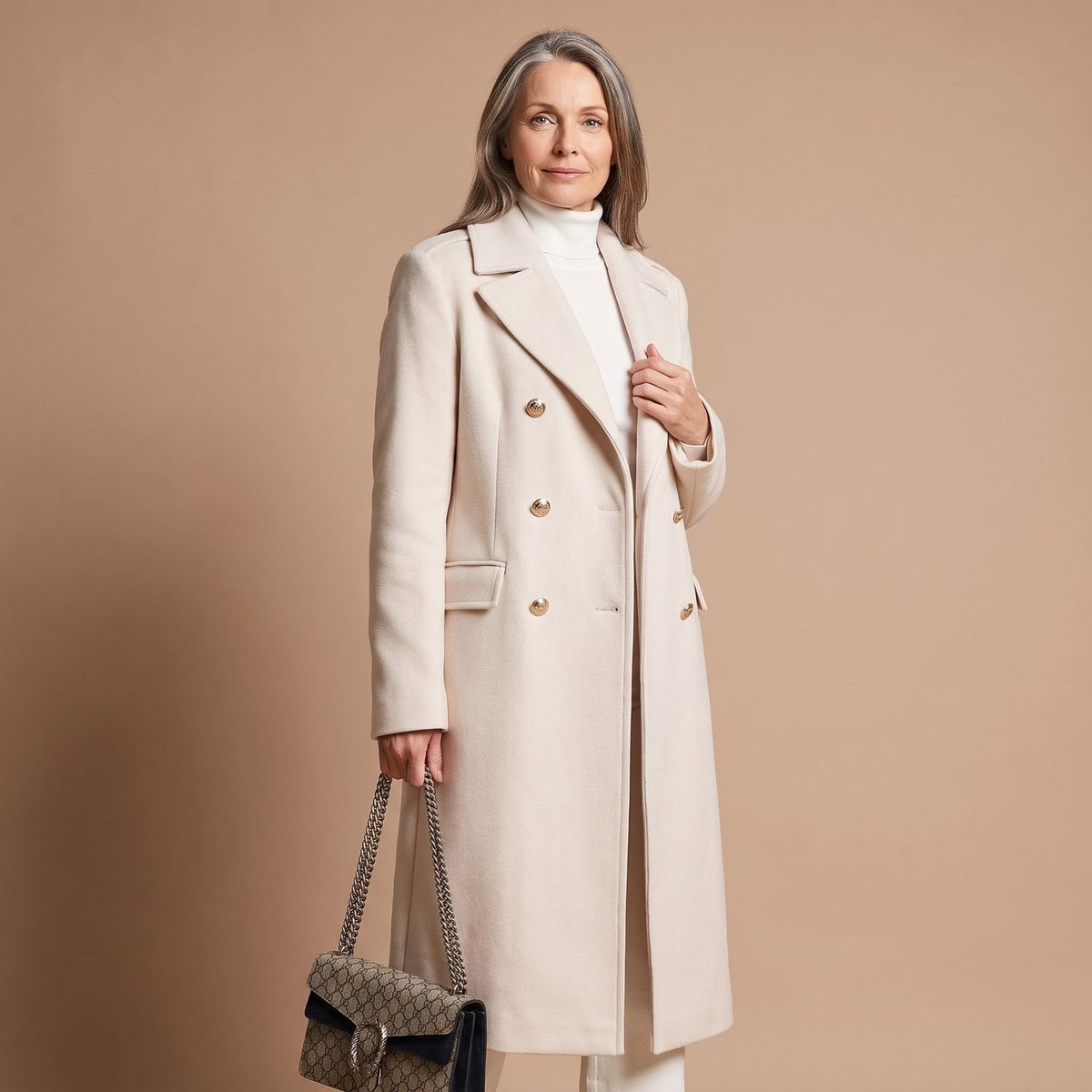 Vera Double-Breasted Midi Coat