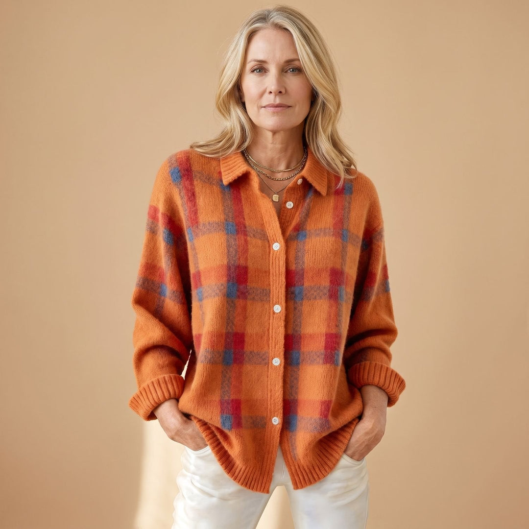 Renee Plaid Knit Cardigan